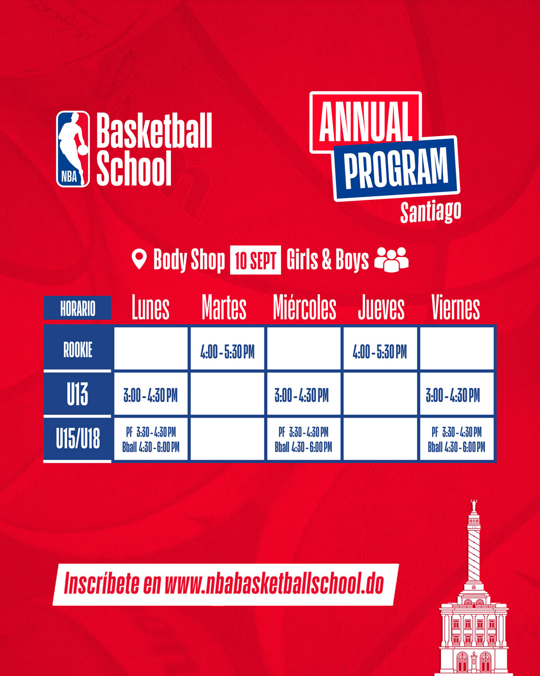 horario programa anual santiago 2025